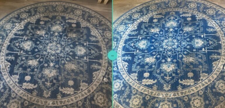 Before and after professional rug cleaning Melbourne — South Clean