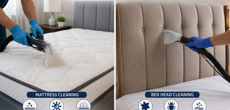 South Clean technician professionally cleaning mattress in Melbourne home