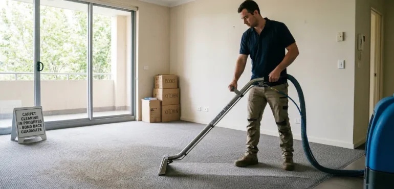 End of lease carpet cleaning for bond back — Melbourne