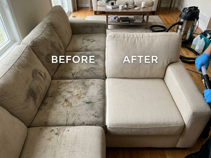 before & after sofa cleaninjg melbourne