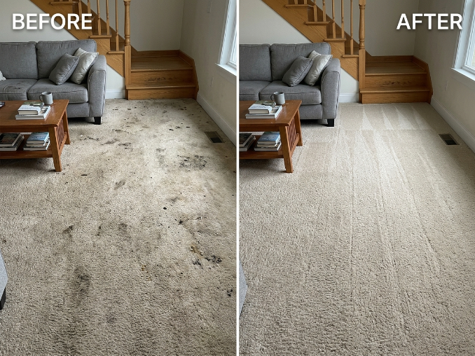 carpet cleaning before and after